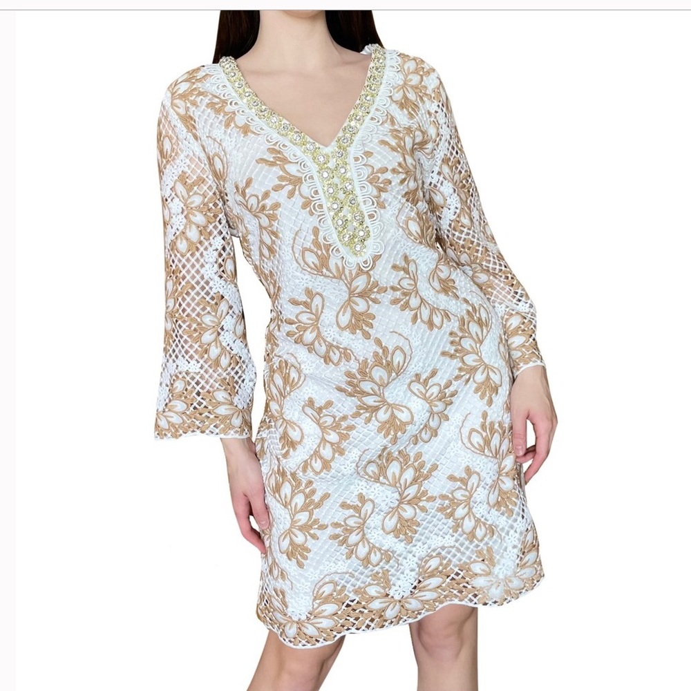Boston Proper Embellished Lace Crochet Dress/XS